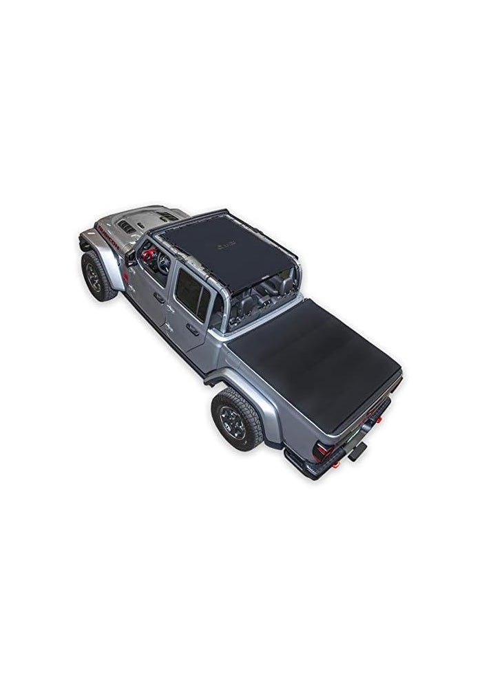 Spiderwebshade Mesh Sun Shade Top for Jeep Gladiator JT (2018-2026) - Black - Image 1