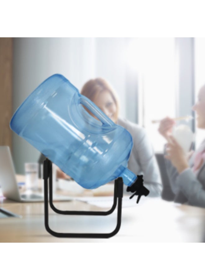 حامل ابريق مياه من الستانلس ستيل سعة 3-5 جالون وصمام توزيع، حامل مياه مقاوم للصدا وغير قابل للانزلاق مع فوهة مياه سريعة التدفق خالية من البيسفينول ايه، يناسب كل من الزجاجات مقاس 48 ملم و55 ملم، - Image 4