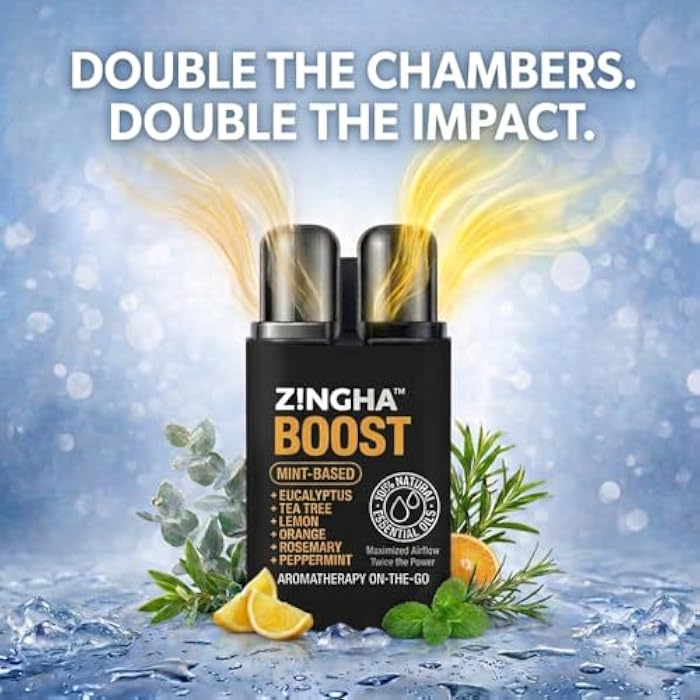 ZINGHA Nasal Stick – Instant Clear Breathing & Sinus Relief | Strong Aromatherapy Inhaler with Natural Essential Oils | Portable Mood Boost & Mental Clarity Reset - Image 3