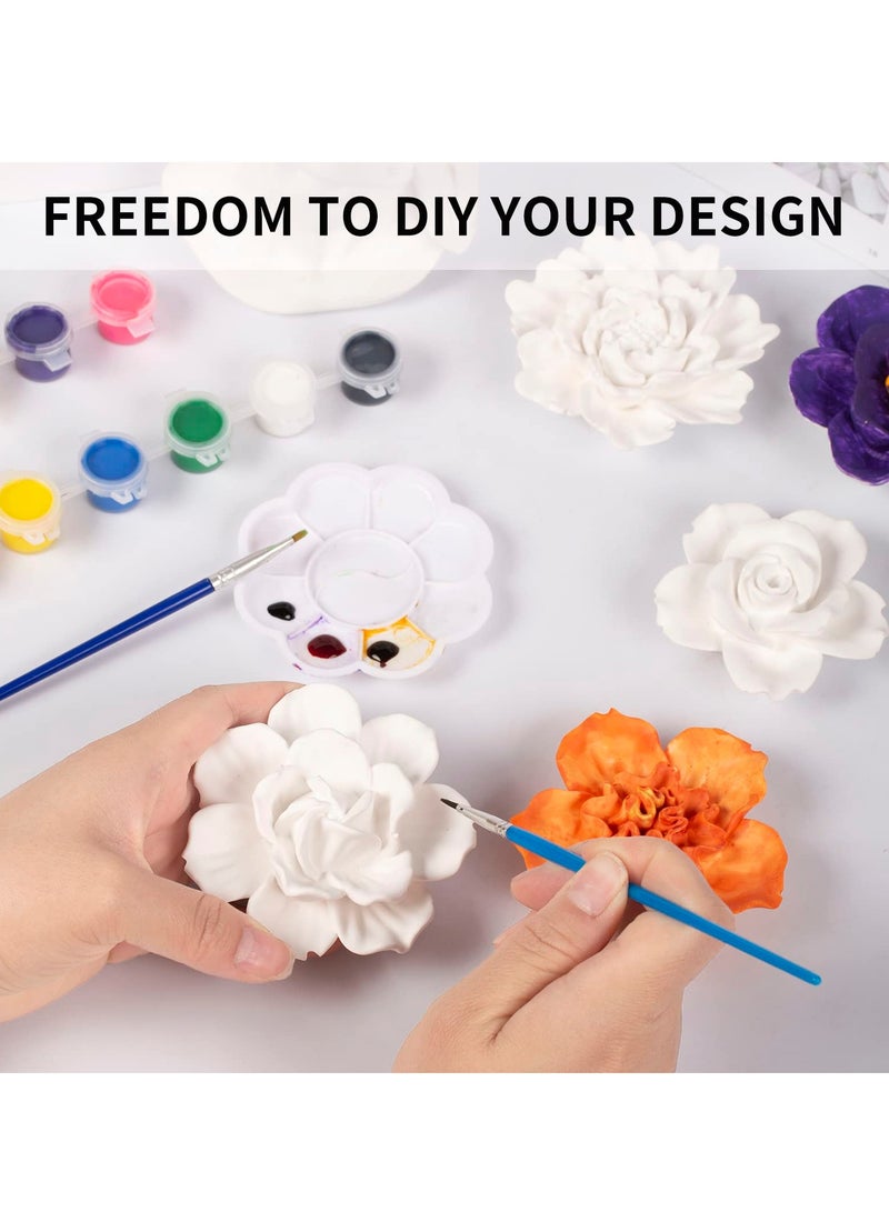 KASTWAVE مجموعة قوالب سيليكون زهور 3D مكونة من 8 قطع لصناعة الراتنج والشموع - تشمل تصاميم الورد والفاوانيا والزهور، مثالية للعجينة والشوكولاتة والصابون وصب الإيبوكسي والحرف الطينية البوليمرية - Image 4