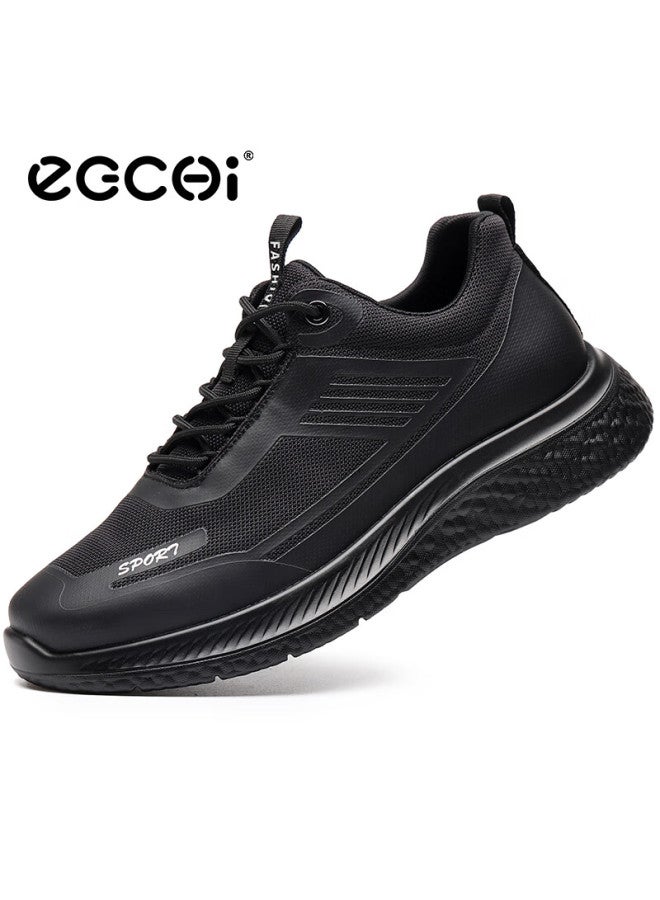 Egchi Men's Shoes, Men's Sneakers, Summer Outdoor Mesh Breathable Walking Shoes, Casual Shoes For Men, X17026, Black, Size 41 - Image 3