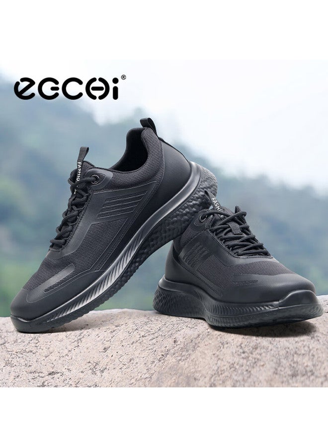 Egchi Men's Shoes, Men's Sneakers, Summer Outdoor Mesh Breathable Walking Shoes, Casual Shoes For Men, X17026, Black, Size 41 - Image 1