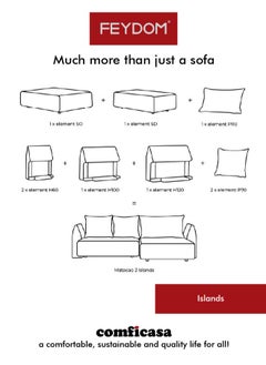 COMFICASA FEYDOM Matacau Islands Multifunctional Sofa - Icon Cappuccino  - Image 4