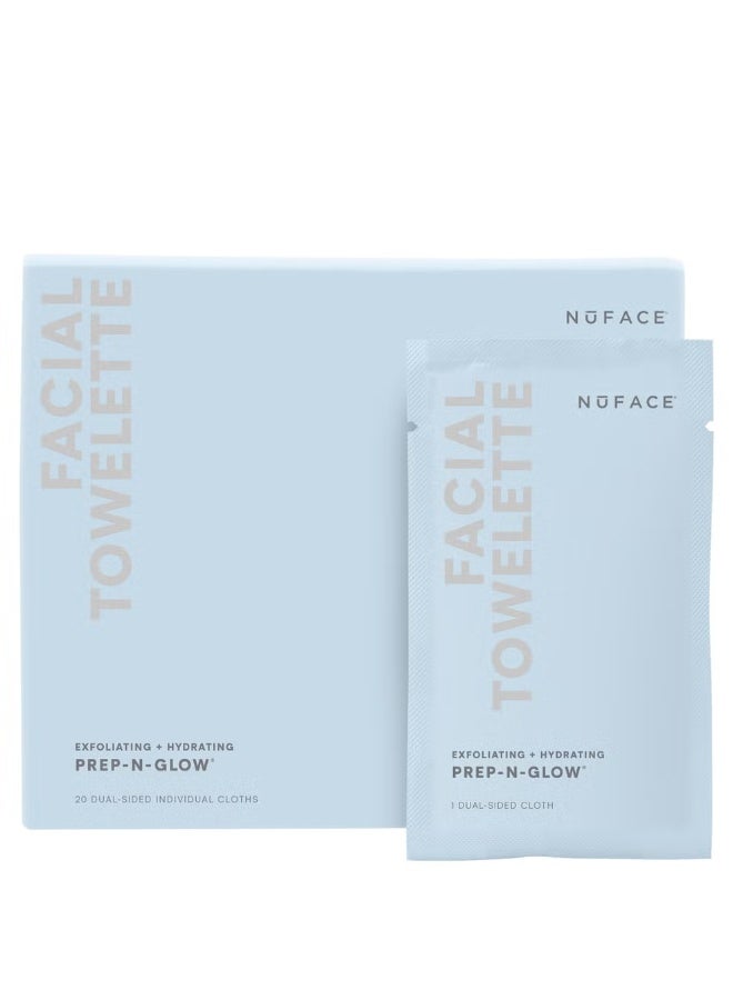 نوفيس مناديل الوجه NuFACE Prep-N-Glow (عبوة من 20 قطعة) - Image 1
