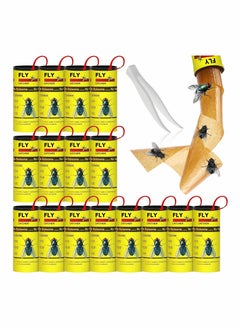 Y&D 16 Pack Pesticide Free Fly Paper Sticky Catchers Set for Outdoors and Indoors or Greenhouse Use  - Image 1
