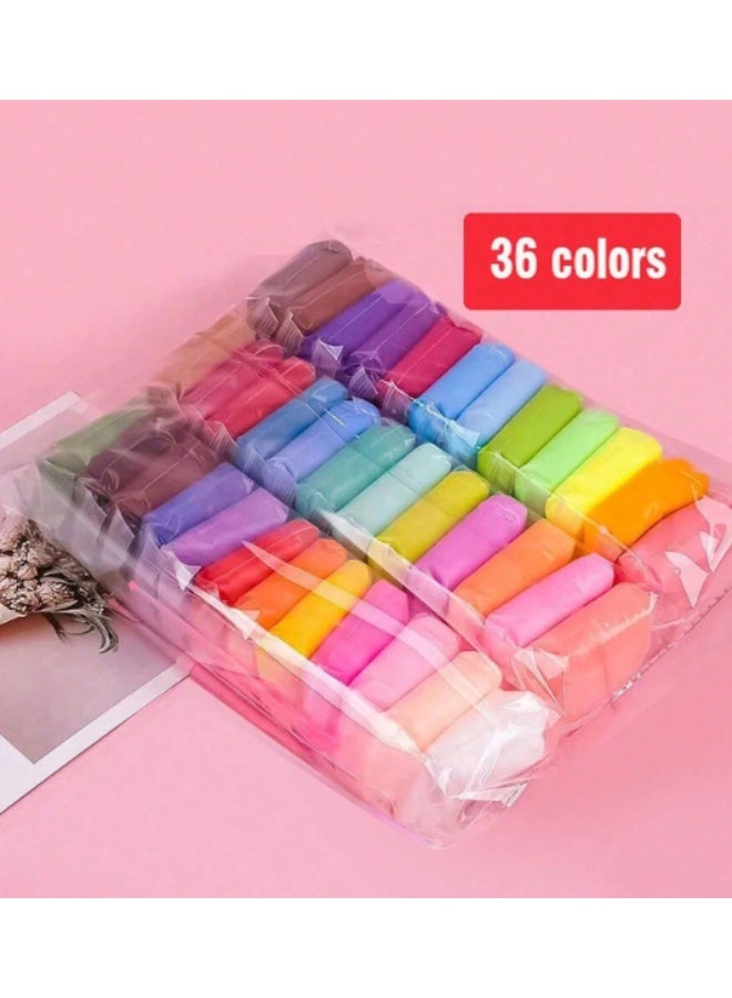 36 Colors Plasticine with 3 Sculpting Tools, Air Dry Clay, Modeling Clay Kit, DIY Plasticine for Children Education - Image 1