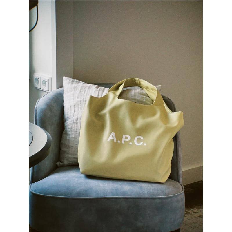 APC Inspired Logo Print Tote Bag - Large Capacity Shoulder Bag for Work &  Commute