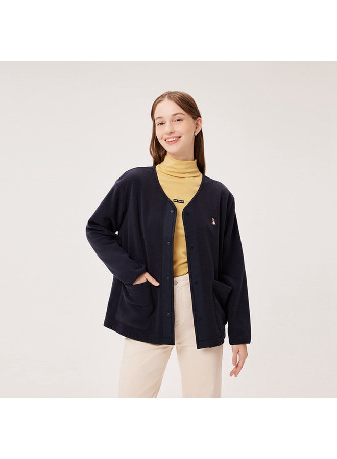 Hush Puppies Women's Long-sleeve Fleece Round-neck Jacket For Autumn/winter - Image 2