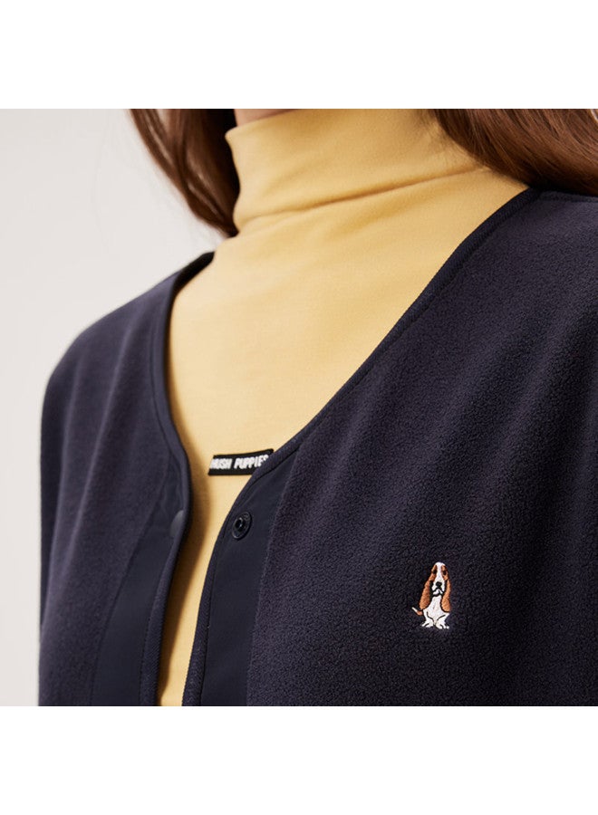 Hush Puppies Women's Long-sleeve Fleece Round-neck Jacket For Autumn/winter - Image 5