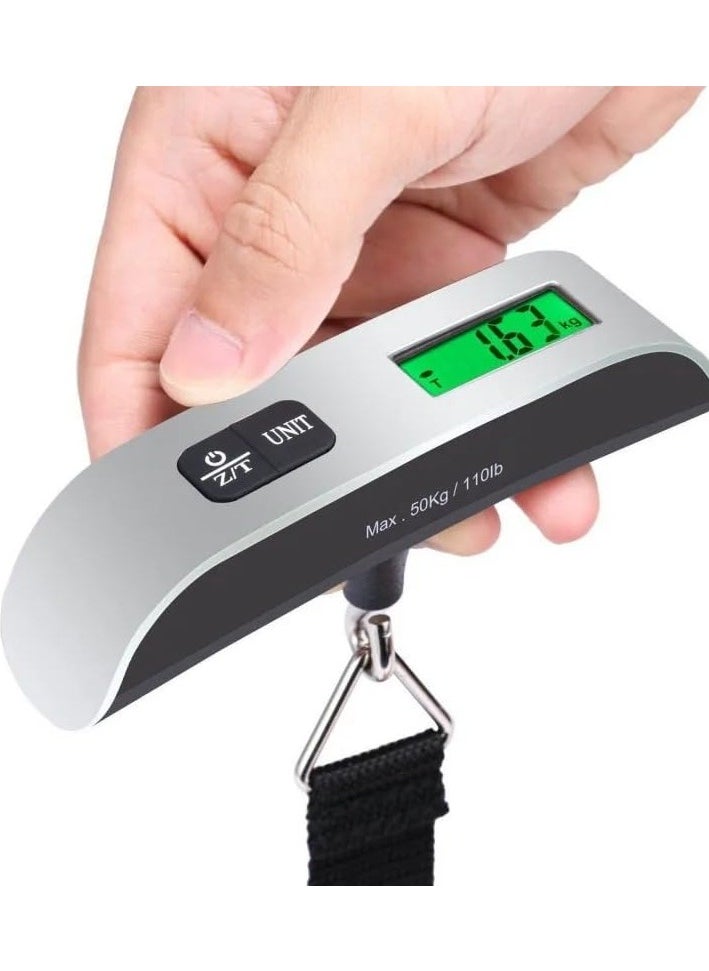 Yameem Portable Digital Luggage Weighing Scale in Black/Silver with LCD Display - A Travel Essential for Airline Weight Limits, Lightweight, and Reliable  - Image 3