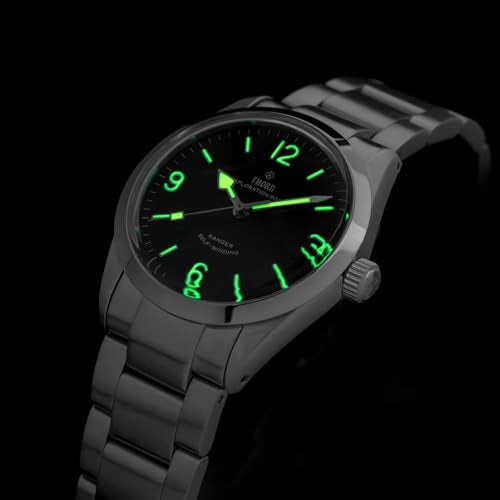 TACTICAL FROG Thorn T003 PT5000 Automatic Mechanical Watch for Men 34 MM Sapphire Crystal 100 M Water Resistant, Blue Dial - Image 4
