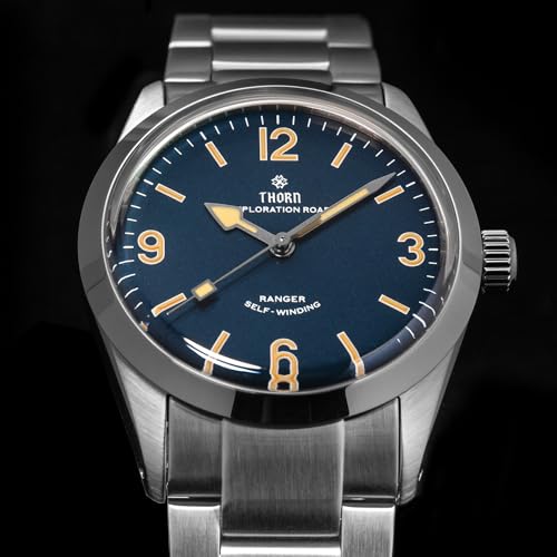 TACTICAL FROG Thorn T003 PT5000 Automatic Mechanical Watch for Men 34 MM Sapphire Crystal 100 M Water Resistant, Blue Dial - Image 3