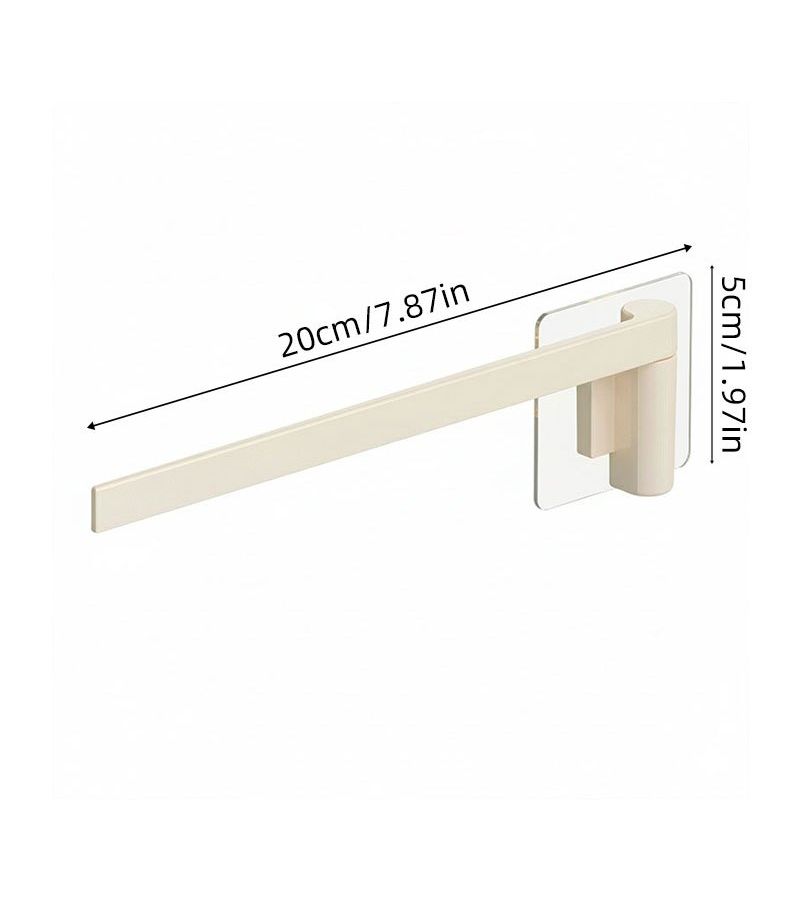 White Rotatable No Drill Towel Rack 2 Pack For Bathroom - Image 2