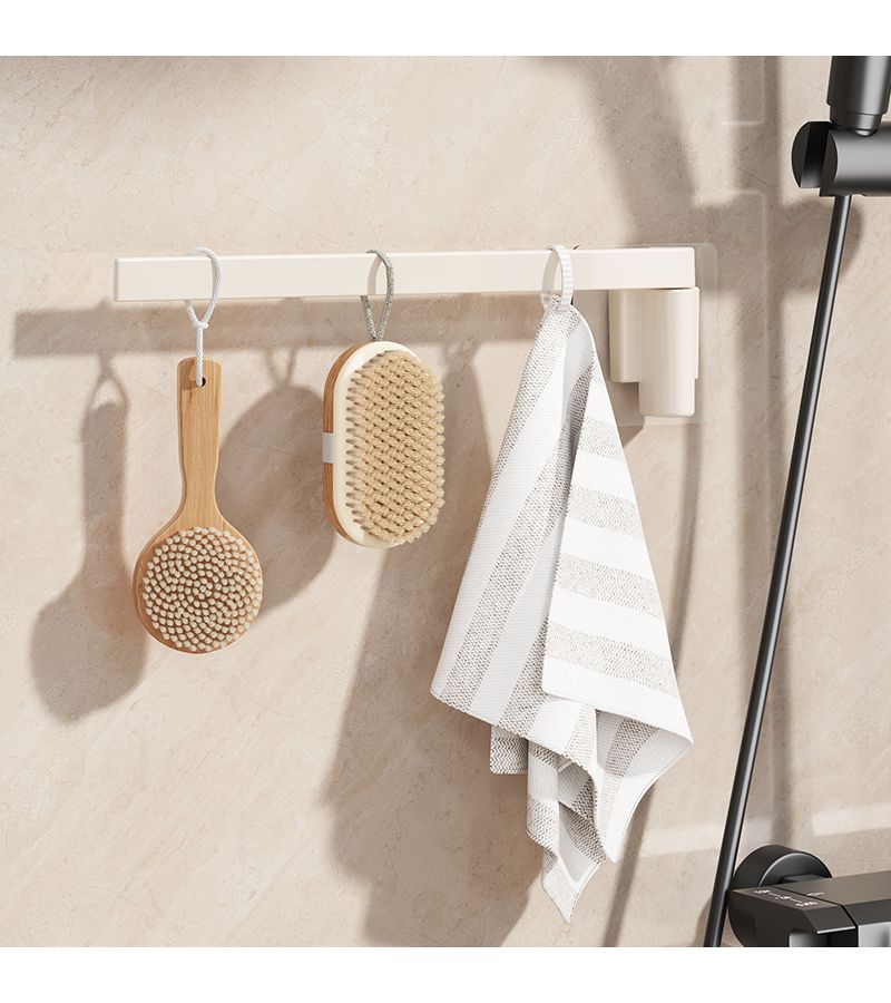 White Rotatable No Drill Towel Rack 2 Pack For Bathroom - Image 5