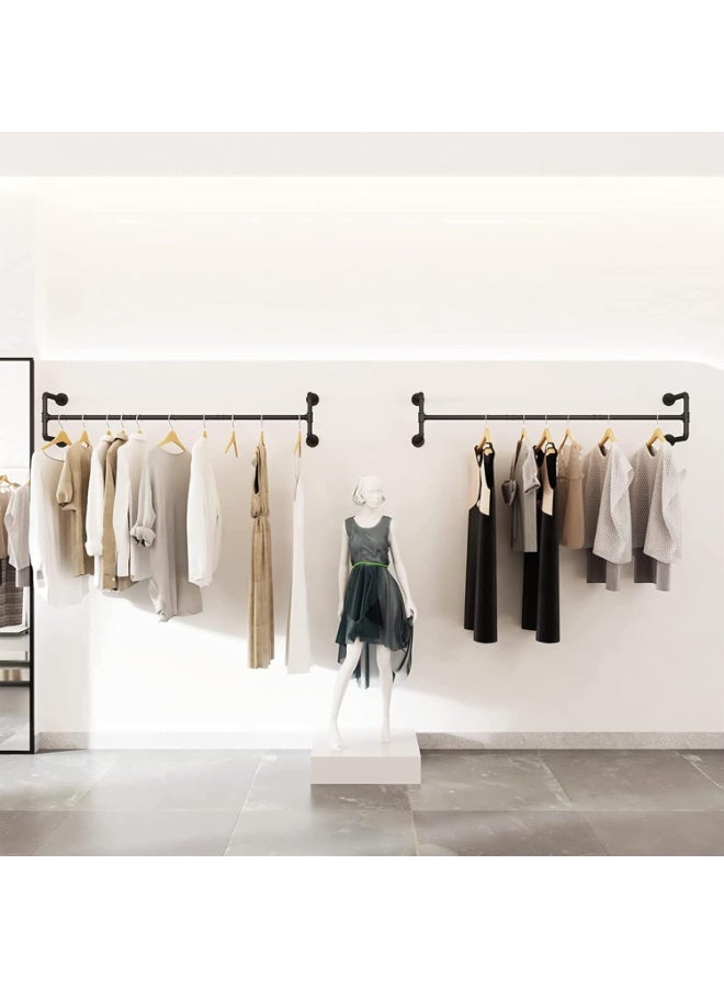 سوفام 104CM أنابيب الملابس الحائطية حامل، أنابيب الملابس الصناعية، حائط مثبت على الحائط الملابس المعدنية القابلة للفصل السكك الحديدية للملابس المعلقة، ثياب الخدمة الشاقة لتخزين غرفة النوم - Image 4