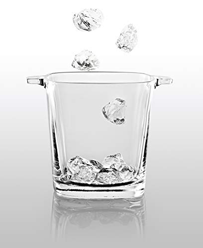 Barski Glass - Ice Bucket - 5.7" H - by Barski - European Quality Glass - Square Shaped - with Two Handles - Made in Europe - Image 2