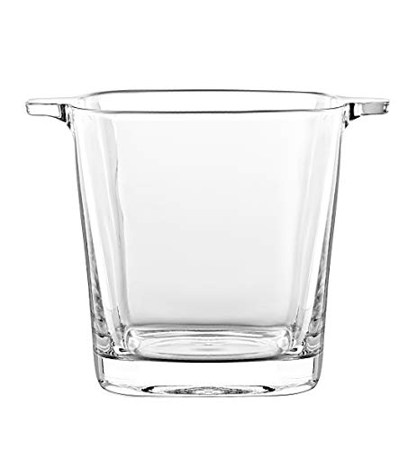 Barski Glass - Ice Bucket - 5.7" H - by Barski - European Quality Glass - Square Shaped - with Two Handles - Made in Europe - Image 3
