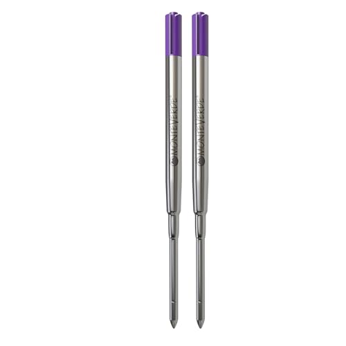 Monteverde Ballpoint Refill to Fit Sheaffer Ballpoint Pens, Medium Point, Soft Roll, Purple, 2 per Pack (S132PL) - Image 1
