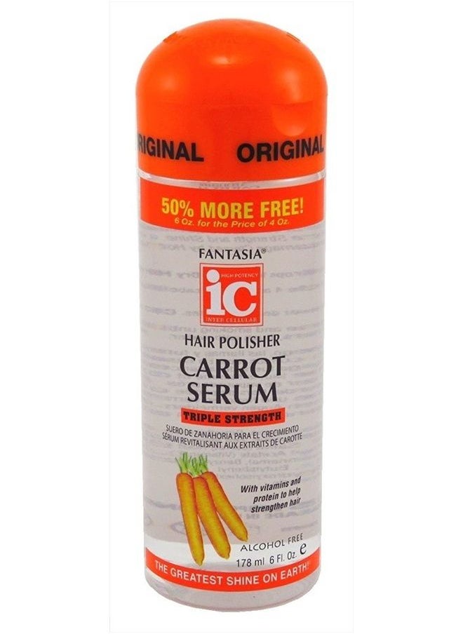 Fantasia Hair Polisher Carrot Serum Triple Strength 6 Ounce (178ml)  - Image 1
