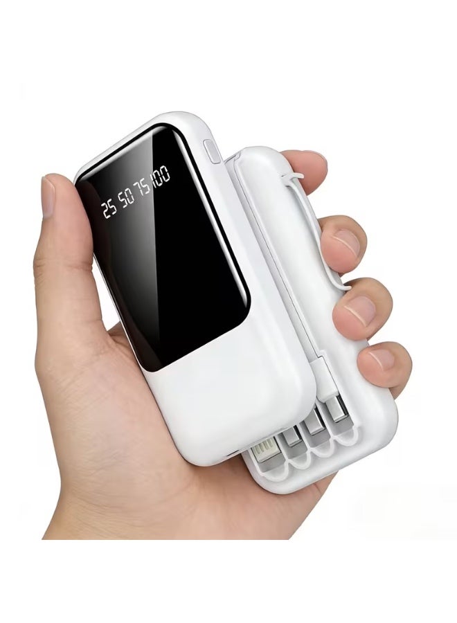 Genrics Thin Power Bank, 20W Output, 10000Mah Capacity, with Multiple Protections. Supports Fast Charging, Lightweight And Portable. Perfect for Commuting. Fast Charging. Built-In 4-In-1 Charging Cable, Compatible with Multiple Devices - Image 4