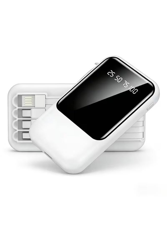 Genrics Thin Power Bank, 20W Output, 10000Mah Capacity, with Multiple Protections. Supports Fast Charging, Lightweight And Portable. Perfect for Commuting. Fast Charging. Built-In 4-In-1 Charging Cable, Compatible with Multiple Devices - Image 5