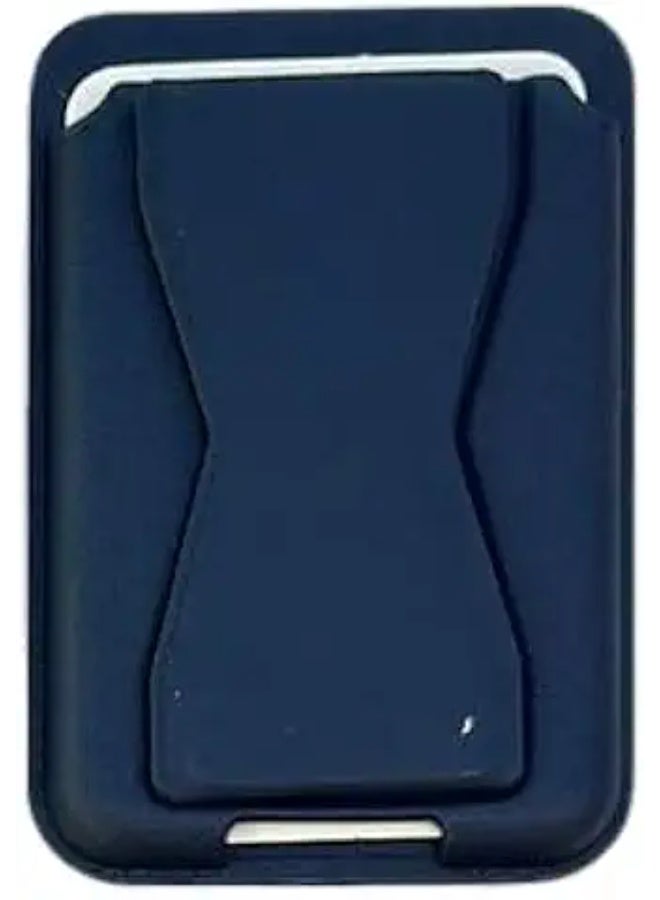 YLmeet Magnetic Wallet with Stand, Eco-Friendly PU Card Holder Compatible with iPhone 14 Plus, Dark Slate Blue - Image 1