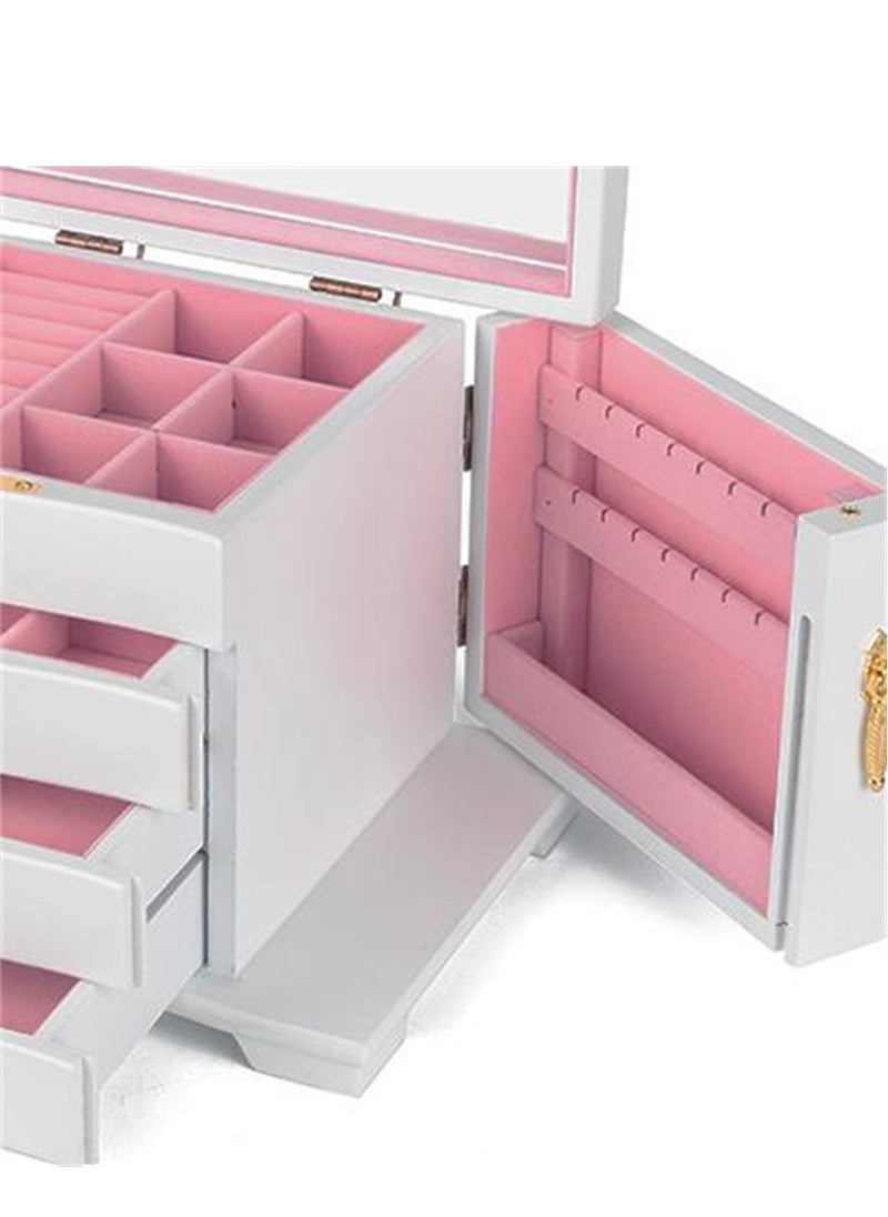 Generic - Jewelry storage box multi-layer large capacity high-end exquisite European jewelry box antique display box - Image 1