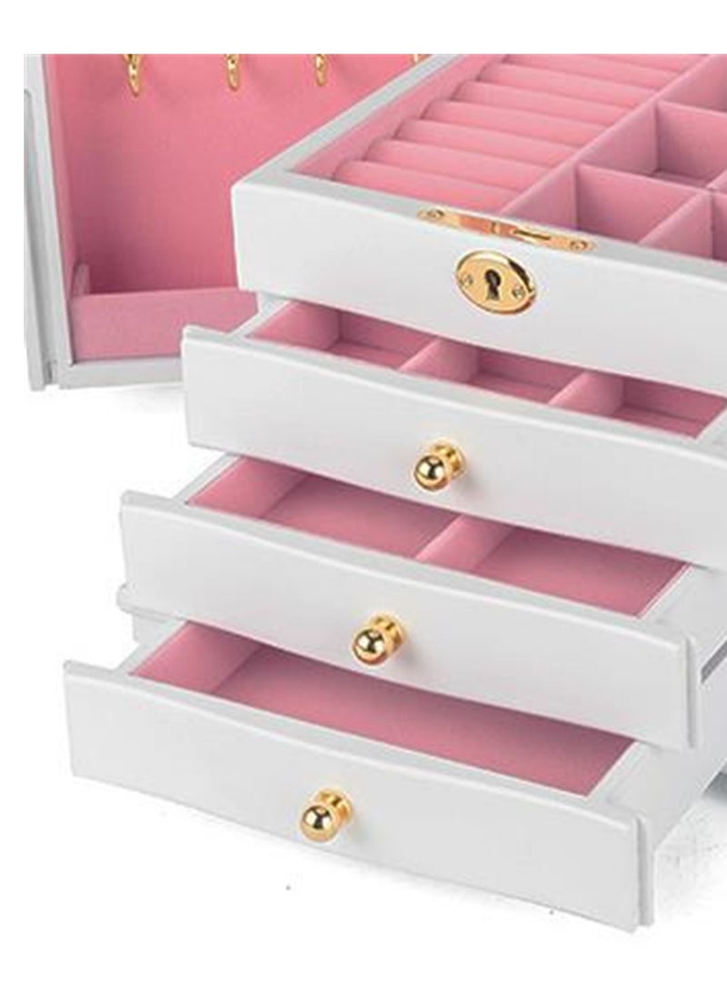 Generic - Jewelry storage box multi-layer large capacity high-end exquisite European jewelry box antique display box - Image 1