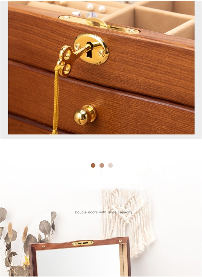 Generic - Jewelry storage box multi-layer large capacity high-end exquisite European jewelry box antique display box - Image 1