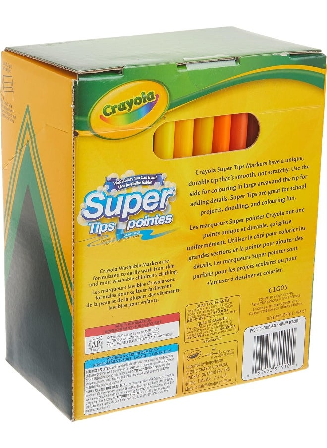 Crayola - Crayola Super Tips Washable Markers 100 Count - Image 1