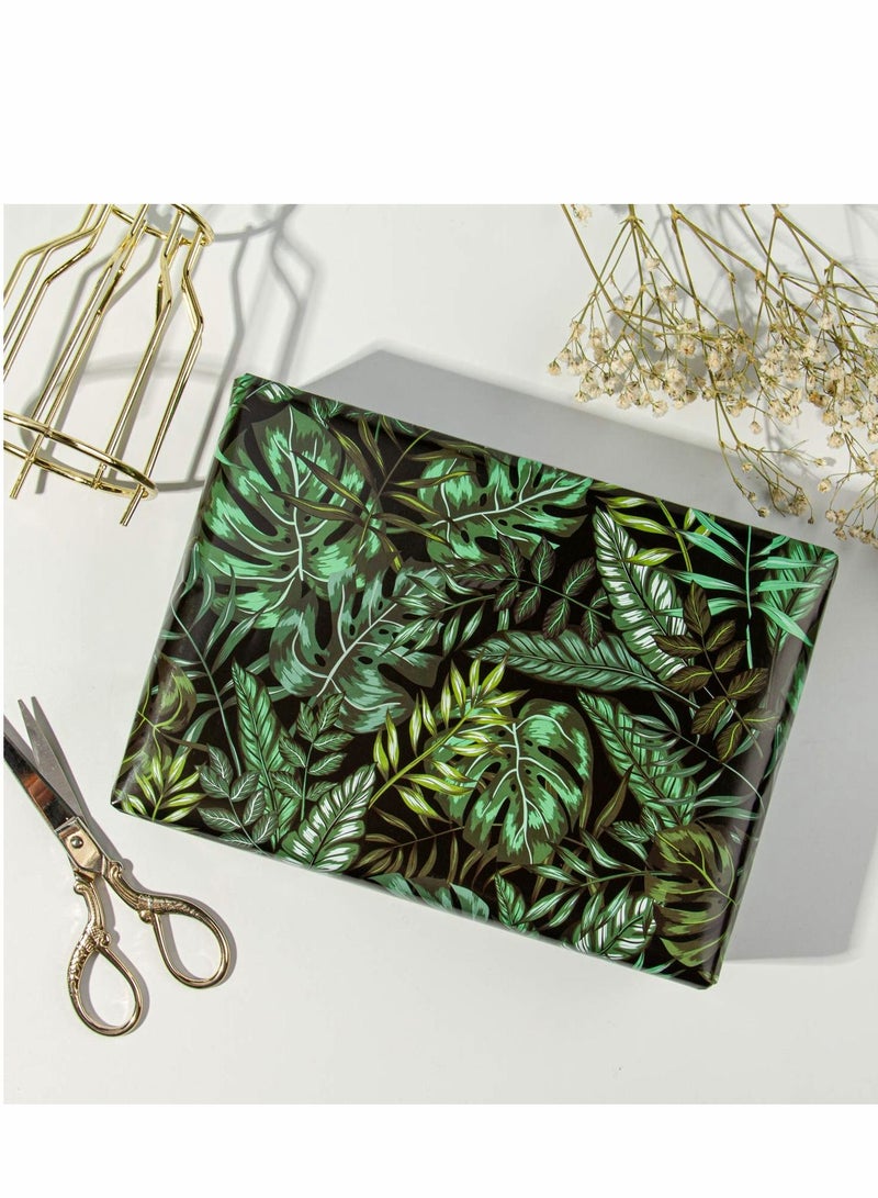 SYOSI Wrapping Paper Sheets - Gift Wrapping, Tropical Rainforest Theme Perfect for Holiday,Birthday,Congrats, Party, Baby Shower - 4 Folded Sheets - 20 inch X 30 inch - Image 2