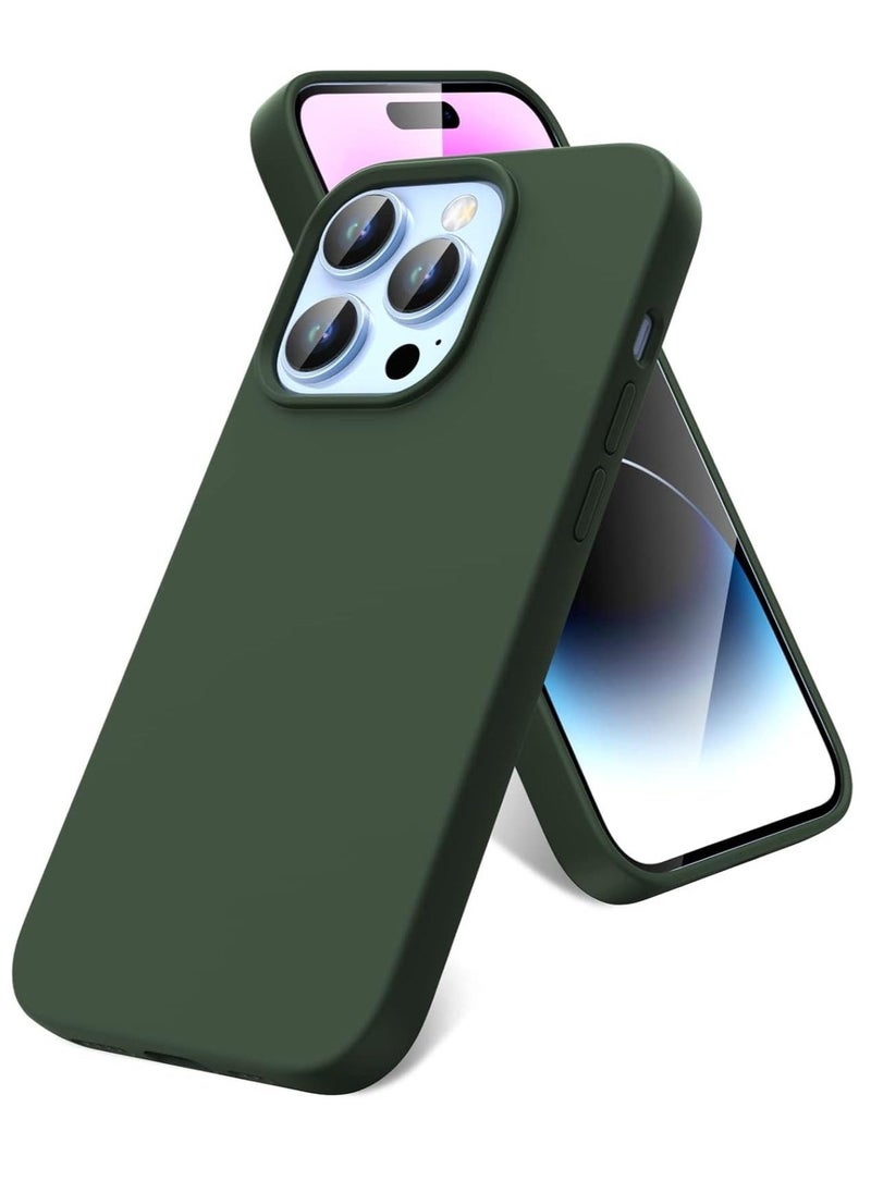 Raxoom Liquid Silicone Case for iPhone 14 Pro 6.1-Inch - Full Rubber Protection, Anti-Scratch, Drop Proof Design (Green) - Image 1