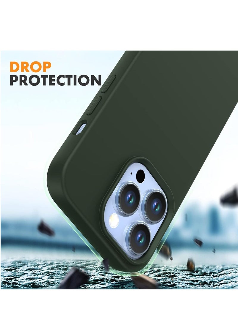 Raxoom Liquid Silicone Case for iPhone 14 Pro 6.1-Inch - Full Rubber Protection, Anti-Scratch, Drop Proof Design (Green) - Image 5