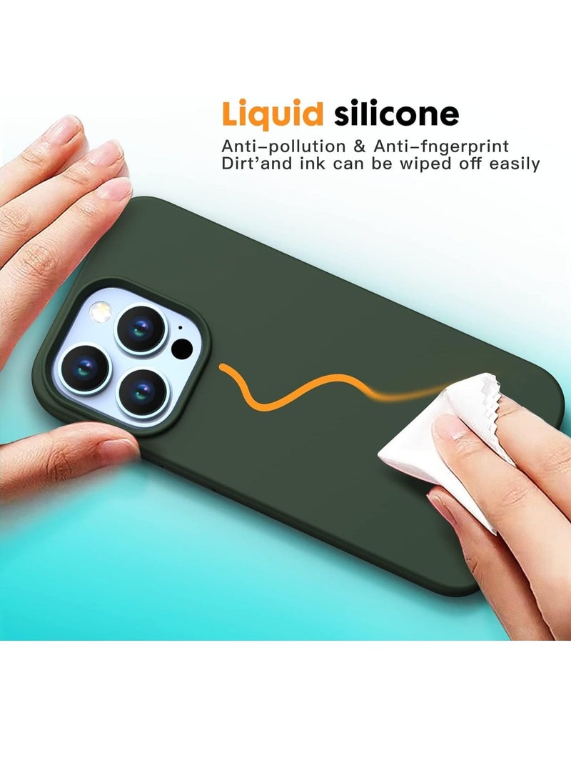 Raxoom Liquid Silicone Case for iPhone 14 Pro 6.1-Inch - Full Rubber Protection, Anti-Scratch, Drop Proof Design (Green) - Image 4