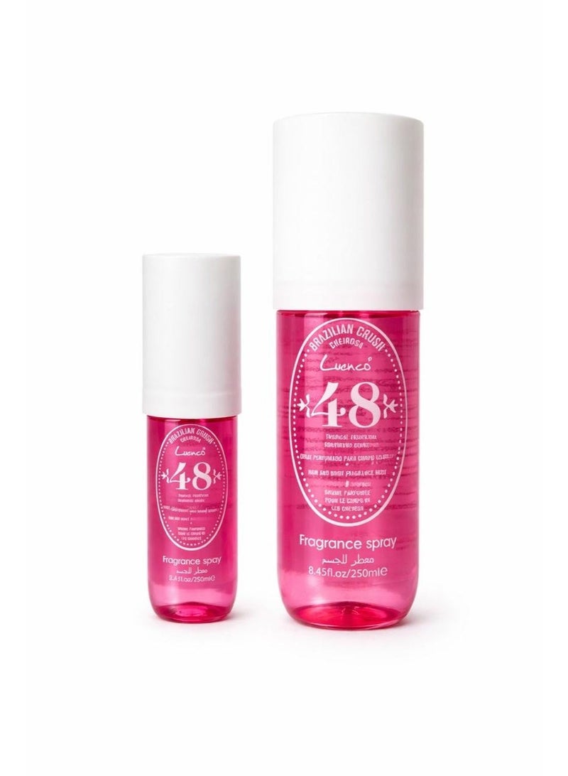 LUENCO 2 Pce Brazilian Crush Chirosa  ( 48 )  Body and Hair Mist with a distinctive, attractive, and long-lasting fragrance 250ml Body Mist - Image 1