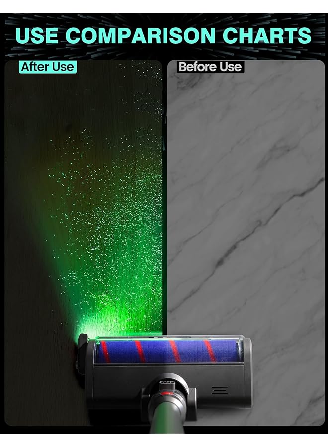 KASTWAVE Rechargeable Vacuum Cleaner Dust Display Light, Green Light Attachment Suitable For Dyson Shark Bissell, Reveal Pet Fur Dog Cat Hair, Upgrade Vacuum Accessories Universal Lamp - Image 3