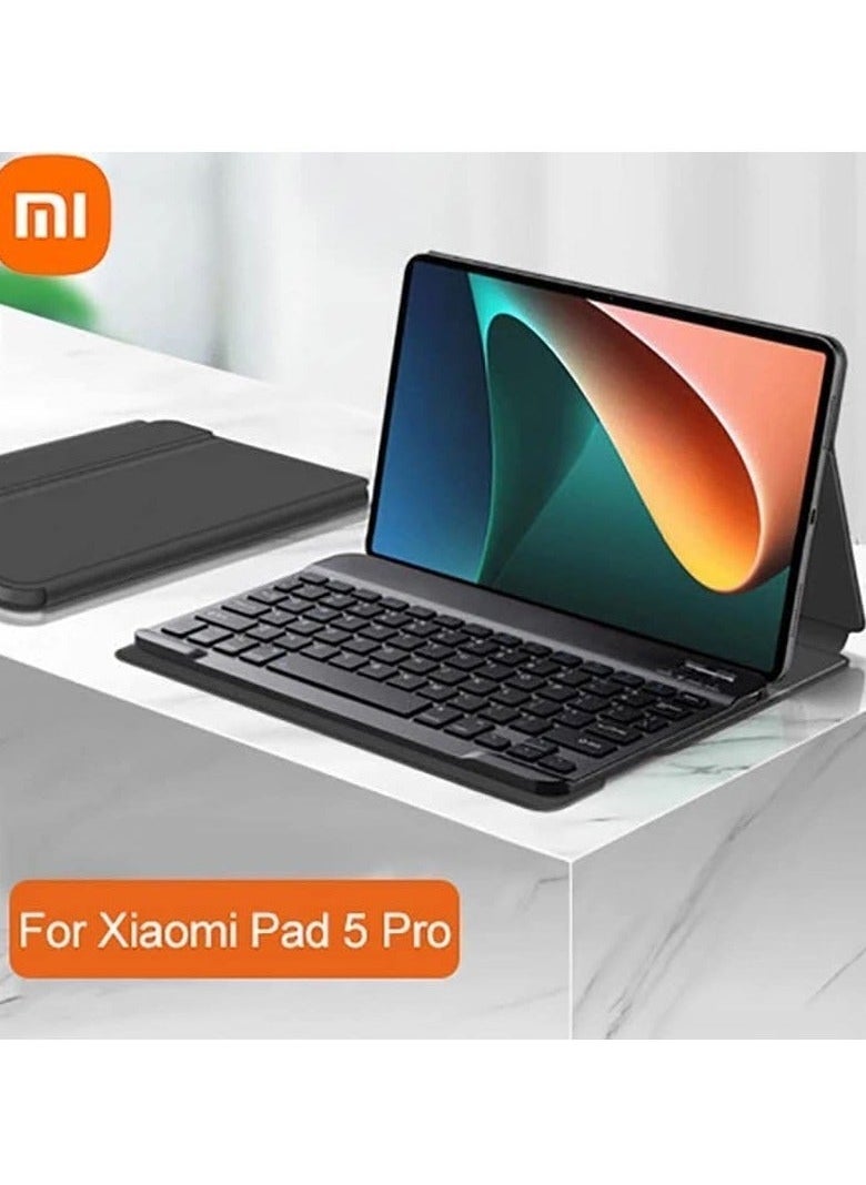 HuHa - Mi pad 5/Mi pad 5 Pro Case with Keyboard, Slim Mi pad 5/Mi pad 5 Pro 11inch Keyboard Case with Pen Holder Bluetooth Keyboard Cover Case for Mi pad 5/Mi Pad 5 Pro 5G 11inch (Black) - Image 1