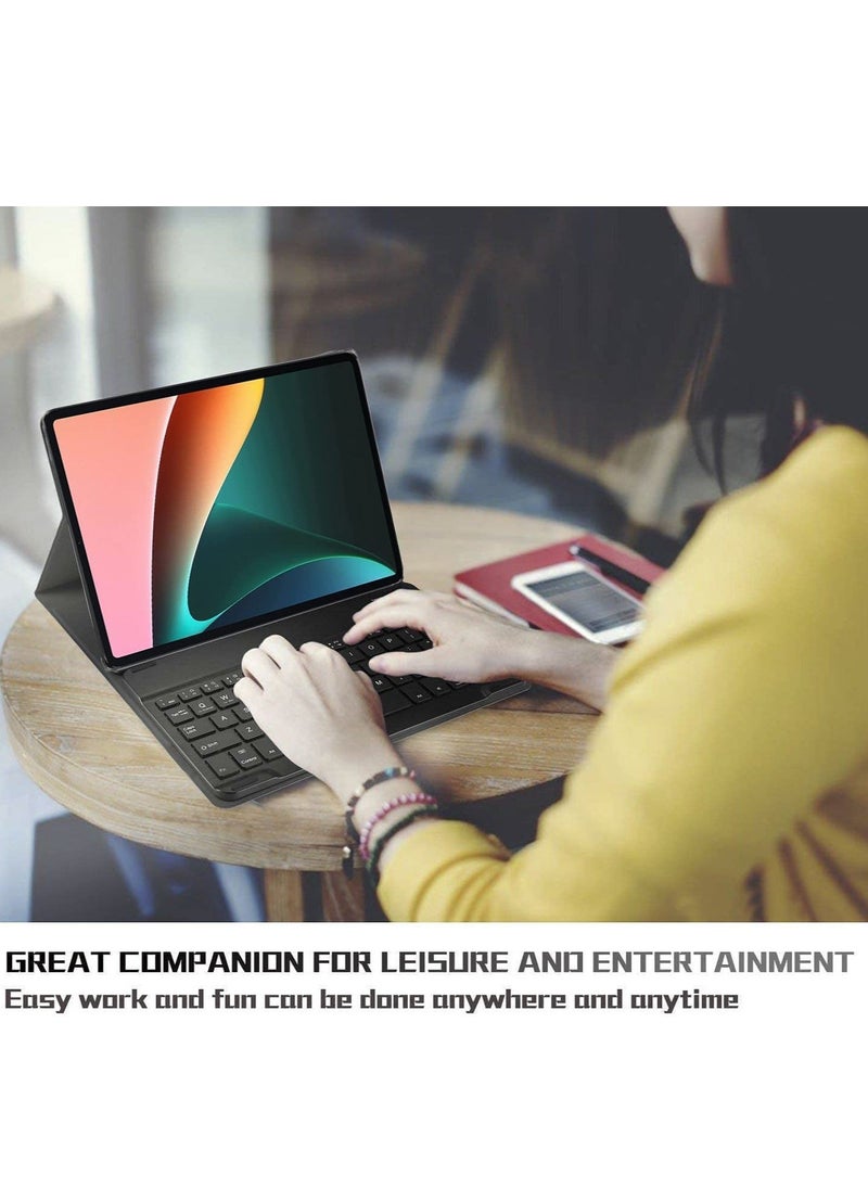 HuHa - Mi pad 5/Mi pad 5 Pro Case with Keyboard, Slim Mi pad 5/Mi pad 5 Pro 11inch Keyboard Case with Pen Holder Bluetooth Keyboard Cover Case for Mi pad 5/Mi Pad 5 Pro 5G 11inch (Black) - Image 1