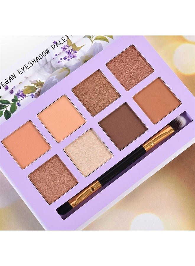 ONLYBETTER Matte Eyeshadow Palette, Vegan Eyeshadow Palette with Brush, 8 Shades Nude Eyeshadow Palette High Pigmented Organic Eyeshadow Palette Long Lasting Naked Eyeshadow Palette - Image 4