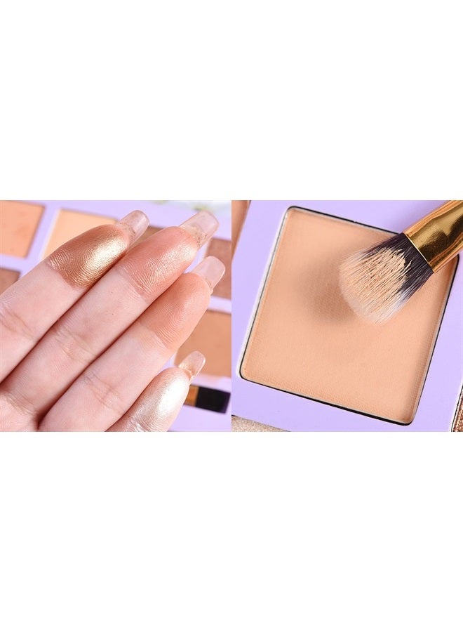 ONLYBETTER Matte Eyeshadow Palette, Vegan Eyeshadow Palette with Brush, 8 Shades Nude Eyeshadow Palette High Pigmented Organic Eyeshadow Palette Long Lasting Naked Eyeshadow Palette - Image 3