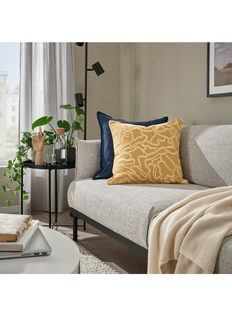 Cushion Cover Dark Yellow/Off-White 50X50 Cm - Image 2