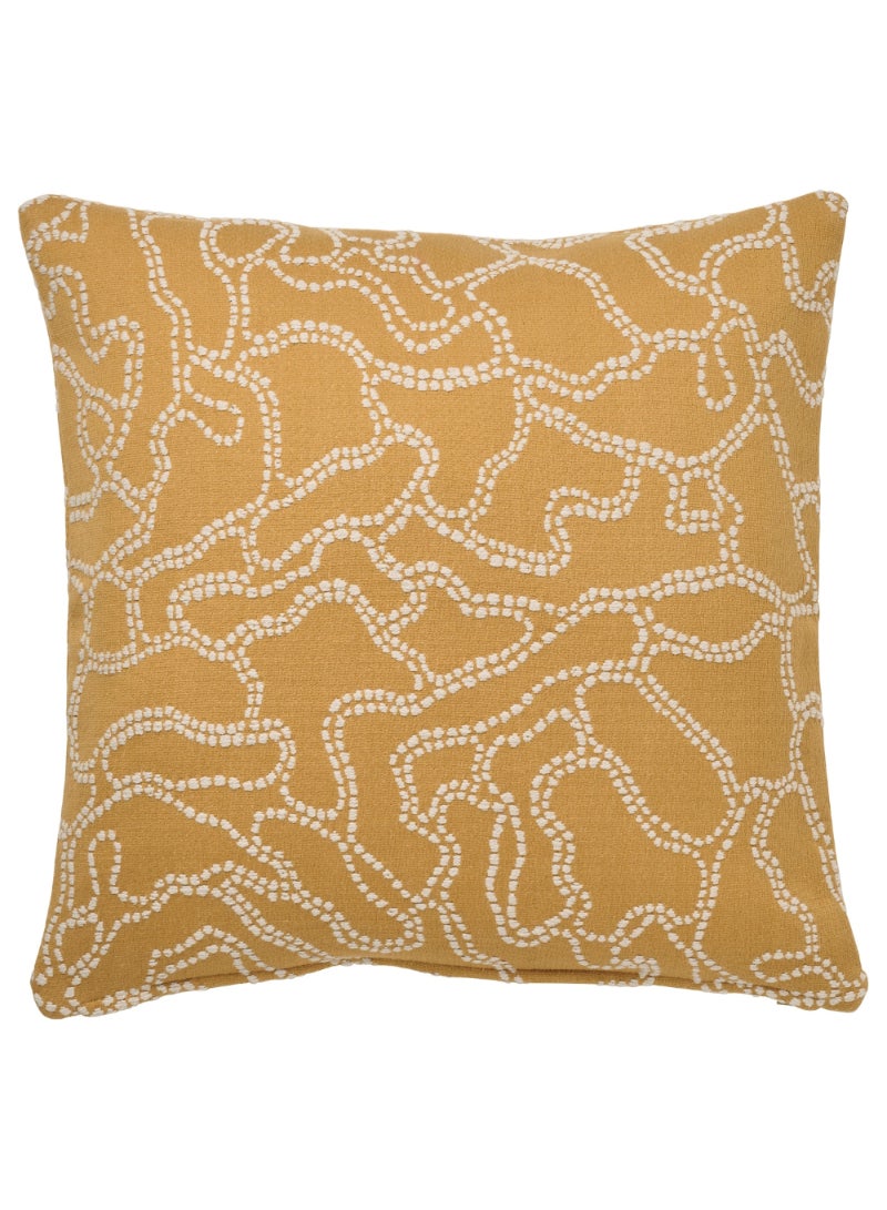 Cushion Cover Dark Yellow/Off-White 50X50 Cm - Image 1