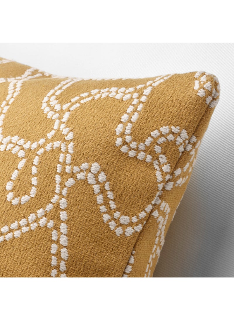 Cushion Cover Dark Yellow/Off-White 50X50 Cm - Image 4