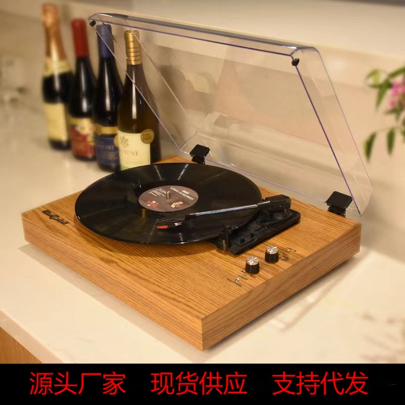 Vinyl Record Player European-Style Home Gramophone Built-In Speaker Speaker Retro Wooden Record Player Lp - Image 5