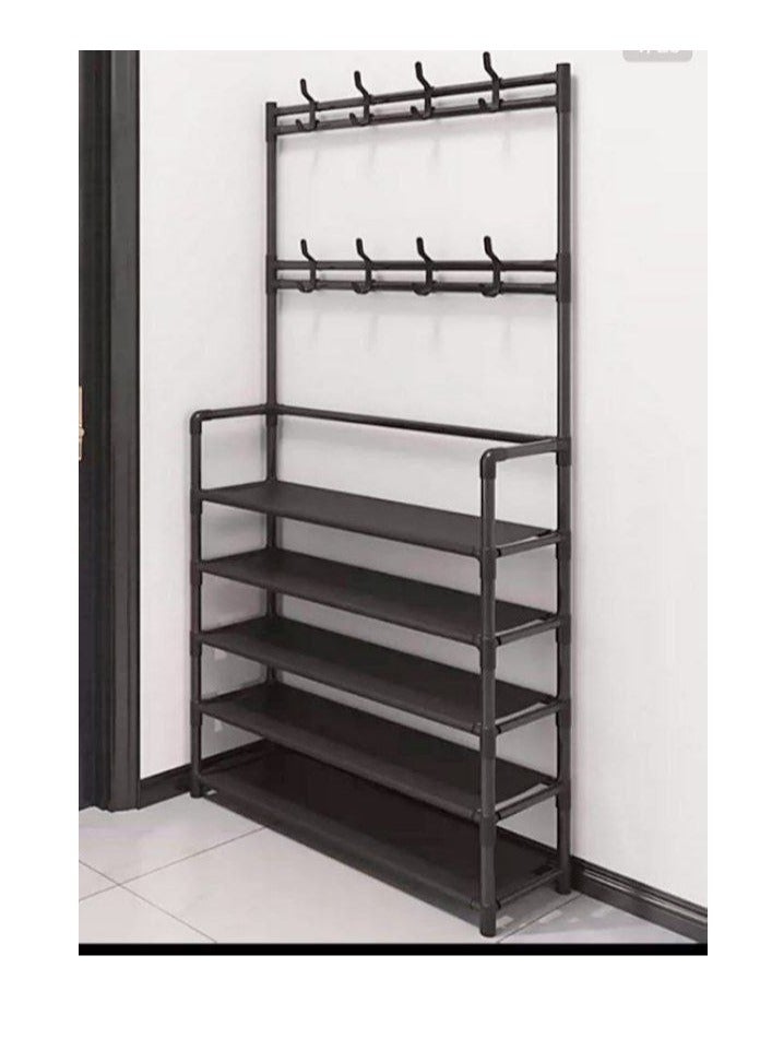 استاند 2*1 جزامة + شماعة 8 شماعات مقاس 60*29,5*172 cm- حل مثالي للتخزين والتنظيم H - Image 3