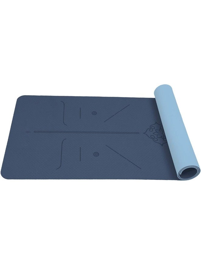 Non-Slip Yoga Mat For Fitness And Exercise Eco-Friendly Exercise Mat Easy To Carry And Clean 183cmL x 61cmW x 0.6cmH