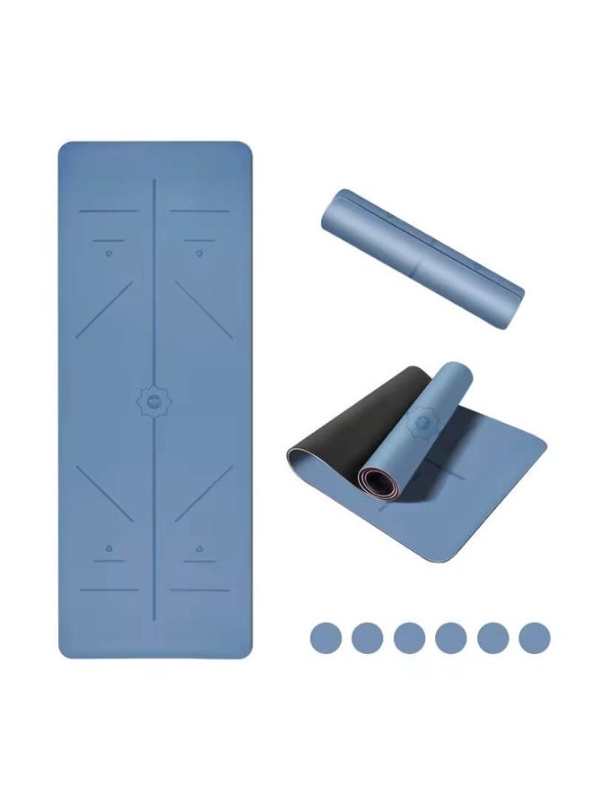 Non-Slip Yoga Mat For Fitness And Exercise Eco-Friendly Exercise Mat Easy To Carry And Clean 183cmL x 61cmW x 0.6cmH