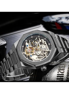 FORSINING Watches for Men Watch Stainless Steel Luxury Luminous Water Resistant Automatic Mechanical Wristwatch 375BK  - Image 4