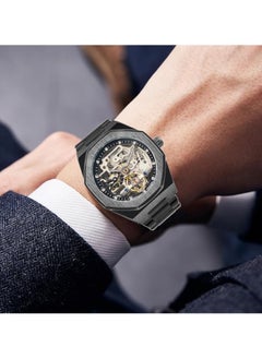 FORSINING Watches for Men Watch Stainless Steel Luxury Luminous Water Resistant Automatic Mechanical Wristwatch 375BK  - Image 3