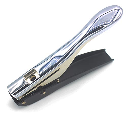 Kucaa Metal Silver Hand-held 1/4 inch 6mm Round Heavy Duty Single Circle Hole Punch for ID Cards PVC Cards Badge Photos - Image 4